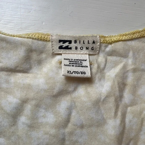 Billabong Women's XL Yellow Floral Maxi Dress Viscose Stretch | Boho Cottage - Picture 5 of 7